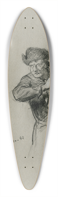 David Bles - Velleman, a character from Jacob van Lenneps Ferdinand Huyck 39.3 inch art pintail longboard deck
