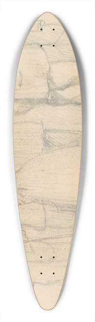 David Claypoole Johnston - Study for The House that Jeff Built 39.3 inch art pintail longboard deck