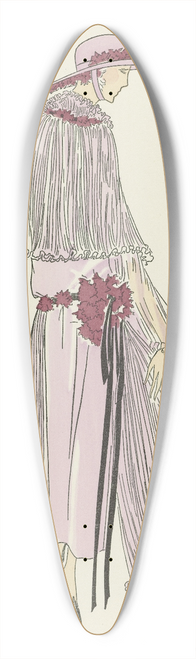 David - Croquis No XIX 39.3 inch art pintail longboard deck