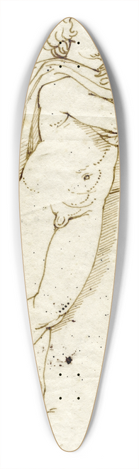 David Humbert de Superville - Boy leaning sideways 39.3 inch art pintail longboard deck