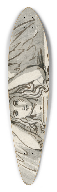 David Humbert de Superville - Buste v.e. engel met nimbus achter een lezenaar, en face 39.3 inch art pintail longboard deck