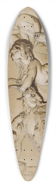 David Humbert de Superville - Dalend mannelijk naakt, met wapperende mantel 39.3 inch art pintail longboard deck