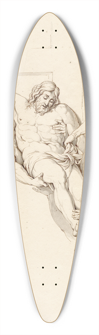 David Humbert de Superville - Detail from The deposition, fresco in the Trinit del Monte in Rome 39.3 inch art pintail longboard deck