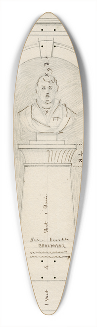 David Humbert de Superville - Funerary monument for S. 39.3 inch art pintail longboard deck