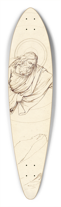 David Humbert de Superville - God the father, from a fresco in the Camposanto at Pisa 39.3 inch art pintail longboard deck