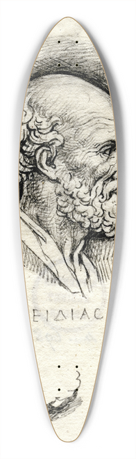 David Humbert de Superville - Head of Phidias, in profile to the right 39.3 inch art pintail longboard deck