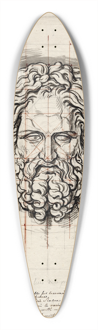 David Humbert de Superville - Head of the Zeus Otricoli 39.3 inch art pintail longboard deck