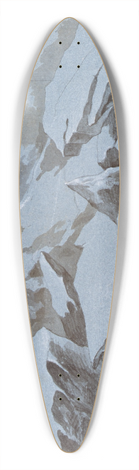 David Humbert de Superville - Ice floes on the river Meuse during the winter of 1809 39.3 inch art pintail longboard deck