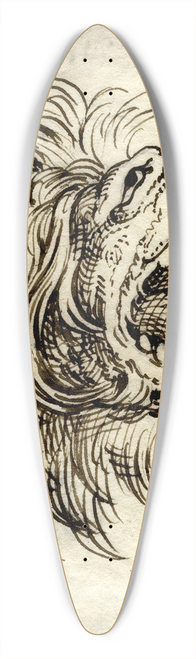 David Humbert de Superville - Leeuwenkop, met opengesperde muil 39.3 inch art pintail longboard deck