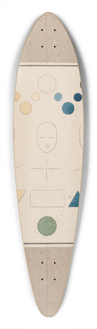David Humbert de Superville - Plaat I van het Essai; Signes Sensibles 39.3 inch art pintail longboard deck