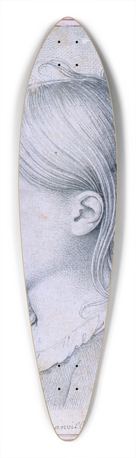 David Humbert de Superville - Portrait of 4 year old Marie Danville, bust in profile to the left 39.3 inch art pintail longboard deck