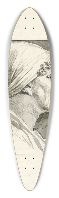 David Humbert de Superville - Profil van een vrouw: waarschijnlijk Mietje Brinkman 39.3 inch art pintail longboard deck