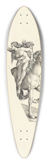 David Humbert de Superville - Rape of woman by a satyr 39.3 inch art pintail longboard deck