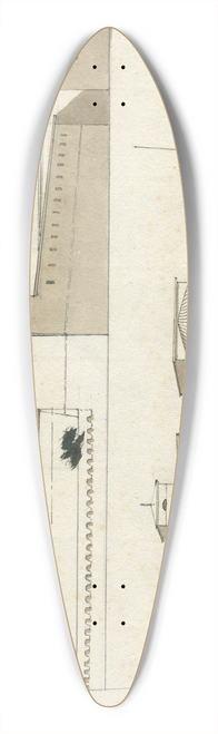 David Humbert de Superville - Rome: 2 gezichten op anonieme gebouwen 39.3 inch art pintail longboard deck