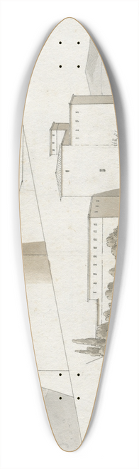 David Humbert de Superville - Rome: twee gezichten op anonieme gebouwen 39.3 inch art pintail longboard deck