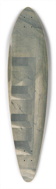 David Humbert de Superville - Rotstempel of begraafplaats 39.3 inch art pintail longboard deck
