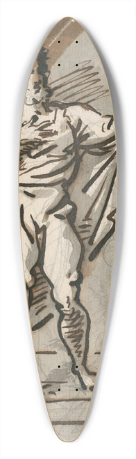 David Humbert de Superville - Sprekende man met mantel en zwaard 39.3 inch art pintail longboard deck