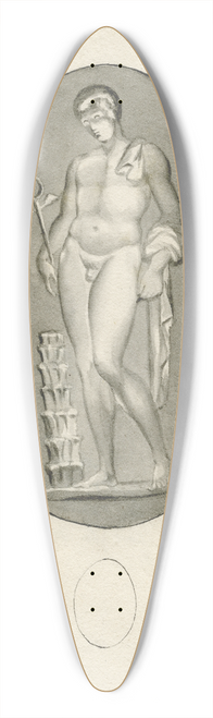 David Humbert de Superville - Standing Mercury 39.3 inch art pintail longboard deck