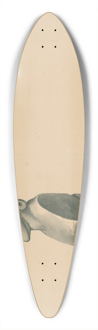 David Humbert de Superville - Statue from Easter Island 39.3 inch art pintail longboard deck