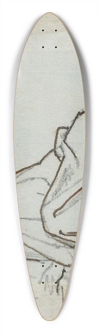 David Humbert de Superville - Zittende vrouw in lange mantel, over de schouder kijkend 39.3 inch art pintail longboard deck