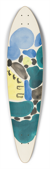 David Kakabadz - Abstraction Based on Flower Forms,I 39.3 inch art pintail longboard deck