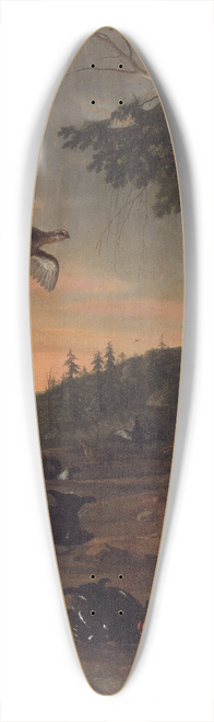 David Klcker Ehrenstrahl - Black Cocks at Ground 39.3 inch art pintail longboard deck