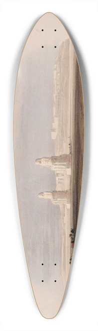 David Roberts - Statues of Memnon, Thebes. Dec. 4th, 1838. 39.3 inch art pintail longboard deck