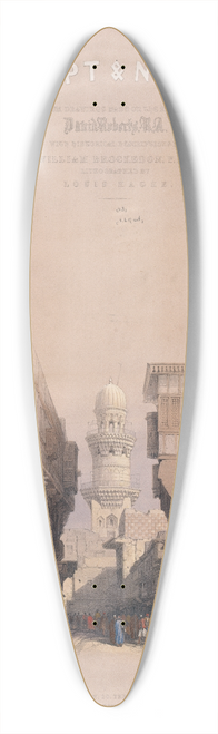 David Roberts - Street scene in Cairo. [Title vignette, vol. 3] 39.3 inch art pintail longboard deck