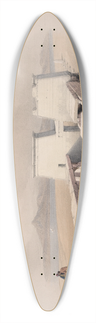 David Roberts - Temple of Wady Saboua [Wadi al-Sabua], Nubia. 39.3 inch art pintail longboard deck