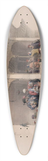 David Roberts - The coffee shop. 39.3 inch art pintail longboard deck