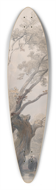 David Roberts - The holy tree of Metereah. 39.3 inch art pintail longboard deck