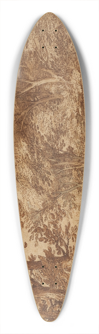 Denys van Alsloot - Forest Landscape with a Distant Castle 39.3 inch art pintail longboard deck