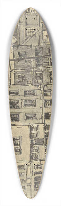 Dick Ket - Veermanskade te Hoorn 39.3 inch art pintail longboard deck