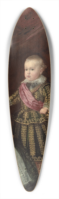 Diego Velzquez - Don Baltasar Carlos with a Dwarf 39.3 inch art pintail longboard deck