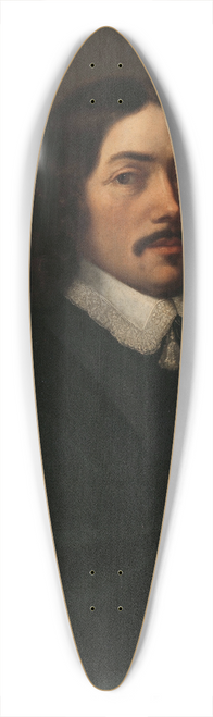 Dirck Craey - Portrait of a Man, thought to be Bartholomeus Vermuyden 39.3 inch art pintail longboard deck
