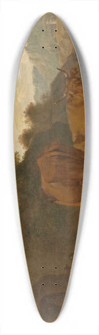 Dirck van Bergen - Landscape with a Spinner and Cattle 39.3 inch art pintail longboard deck