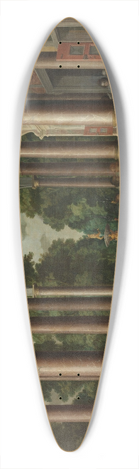 Dirck Van Delen - Gallery of a Palace with Ornamental Architecture and Columns 39.3 inch art pintail longboard deck