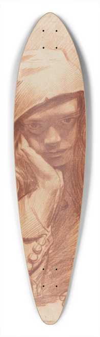 Dirk Helmbreker - Self-Portrait 39.3 inch art pintail longboard deck