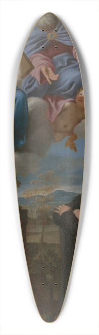 Domenichino - Saint Ignatius of Loyolas Vision of Christ and God the Father at La Storta 39.3 inch art pintail longboard deck