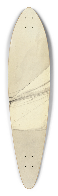 Dominic Serres - Sailboat at Sea 39.3 inch art pintail longboard deck