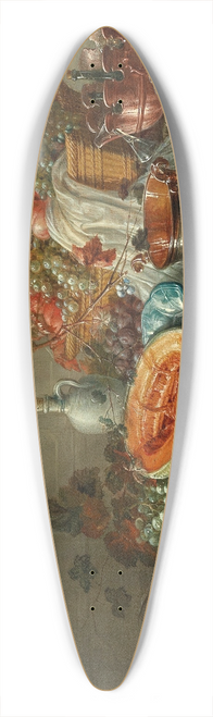 Dominicus Gottfried Waerdigh - Porcelain, silver objects, fruit and shellfish on a table 39.3 inch art pintail longboard deck