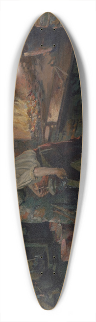 Dominik Skuteck - Before the End of Work 39.3 inch art pintail longboard deck