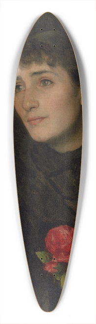 Dominik Skuteck - Portrait of the artists Wife 39.3 inch art pintail longboard deck