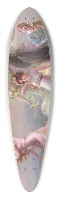 douard Bisson - The Dance of the Nymphs and Cupid 39.3 inch art pintail longboard deck