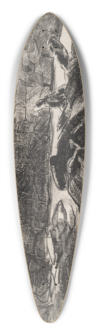 douard Manet - Guerre civile 39.3 inch art pintail longboard deck