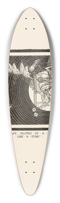 Dugald Stewart Walker - A fragile craft, piloted by a fairy, perched like a star 39.3 inch art pintail longboard deck