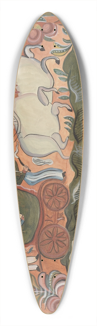 E. Boyd - Chest of Native Pine Painted in Oil 39.3 inch art pintail longboard deck