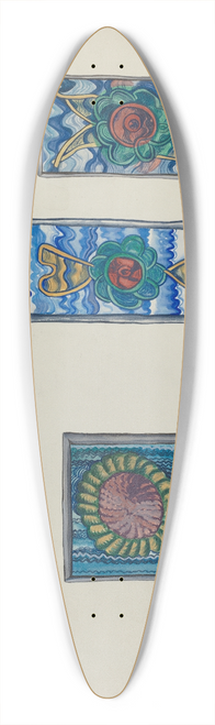 E. Boyd - Panels from Tin Frames and Nichos 39.3 inch art pintail longboard deck