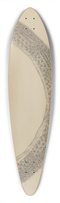 Edith Miller - Embroidered Linen Collar 39.3 inch art pintail longboard deck