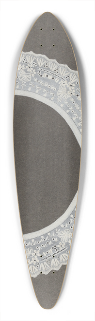 Edith Miller - Embroidered Linen Collar 39.3 inch art pintail longboard deck
